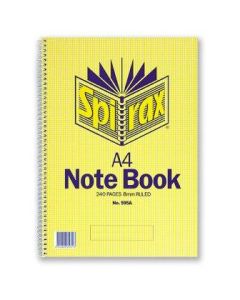 Spirax 595A Notebook A4 240 Page Side Opening (Min Ord Qty 5) 