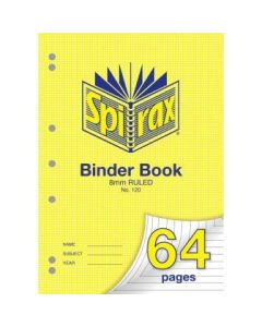 Spirax 120 Binder Book A4 8mm 64 page 70gsm (Min Order Qty 2)