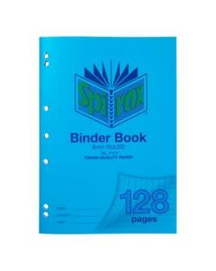 Spirax P127 Binder Book A4 128 page 8mm 70gsm Blue (Min Order Qty 5)
