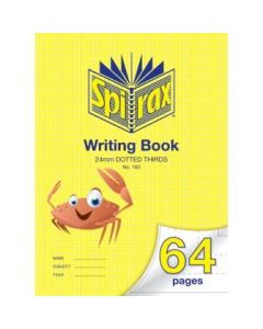 Spirax 160 Writing Book 64 Page 24mm Dotted Thirds (MOQ 1)