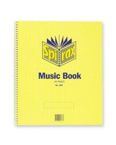 Spirax 567 Music Book 297x248mm 15 Leaf 30page (Order in Multiples of 10) ***Special Order Item***