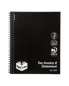 Spirax Tax Invoice & Statement Quarto P500 (Min Order Qty 5)