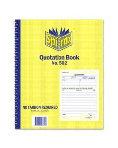 Spirax 502 Quotation Book (Min Order Qty 2)