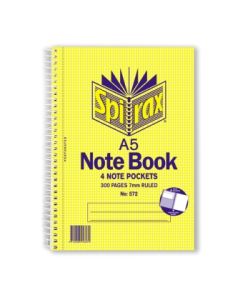Spirax 572 Subject Notebook A5 300 Page (Order in Multiples of 5) 