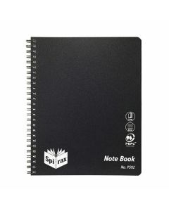 Spirax P592 Polypropylene Note Book 222x178mm Side Open 120 Pages (Min Order Qty 3)