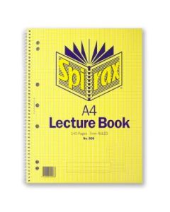 Spirax 906 Lecture Book A4 140pg (Order in Multiples of 5)