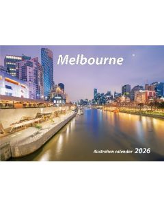 Melbourne Compact Panoramic Wall Calendar 240mm x 340mm *Pre-Order Aug/Sept Delivery*