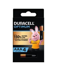 Duracell Optimum Alkaline AAA Battery 4 Pack 