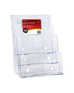 Deflecto Brochure Holder A4 Portrait 3 Tier (Min Order Qty 2)