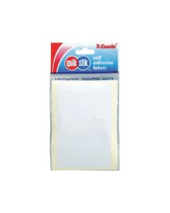 Quikstik Rectangle Labels Hang Sell 70x108mm White (Min Order Qty 5)