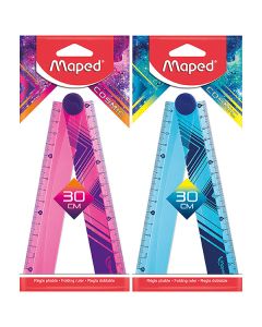 Maped Cosmic 30cm Foldable Ruler Hangsell Assorted Colours (Min Ord Qty 10) ***Special Order Item*** 