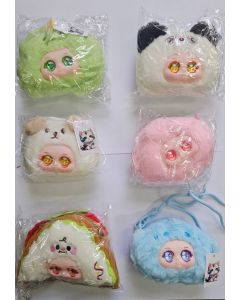 Plush doll handbag (6 designs, 12 pieces)