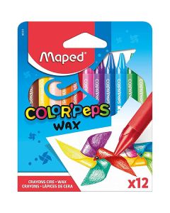 Maped Color Peps Wax Crayons Pack of 12 (Min Ord Qty 2) 
