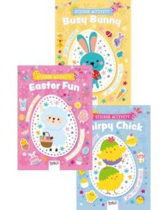 Easter Sticker & Activity Books Assorted Pack of 12 (Min Order Qty 1 Pack) 