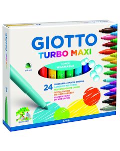 Giotto Turbo Markers Maxi Cardboard Box of 24 (Min Order Qty 2)