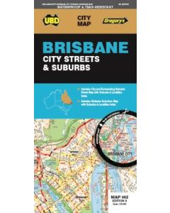 Brisbane City Streets & Suburbs Map 462 9ED (Min Order Qty: 2)