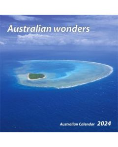Australian Wonders 2024 Square Wall Calendar 310 x 310mm (Min Order Qty 5) 