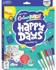 Mindful Me - Colour Burst Happy Days Colouring Kit (Order in Multiples of 2)