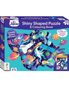 Cosmic Space Mission Shiny Shaped Puzzle with Book (Min Order Qty: 6) 