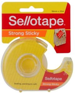 Sellotape Sticky Tape 18mm x 25m Dispenser  (Min Order Qty: 8) 