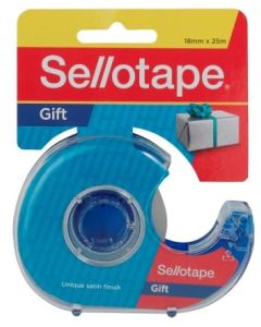 Sellotape Gift Tape 18mm x 25m Dispenser (Min Order Qty 8)