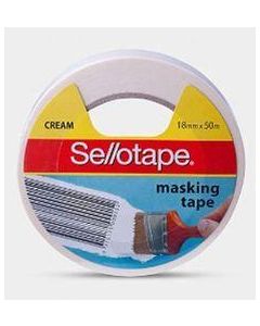 Sellotape Masking Tape 18mm x 50m (Min Order Qty 12)