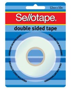 Sellotape Double Sided Tape 12mm x 10m (Min Order Qty 10)