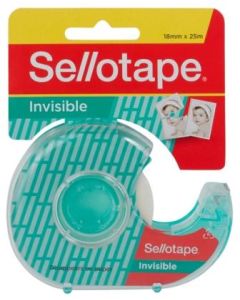 Sellotape Invisible 18mm x 25m Tape Dispenser (Min order Qty 8)