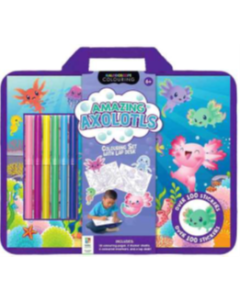 Colouring Set with Lap Desk Amazing Axolotls