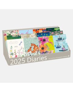 2025 A6 Week to View Padded Diaries Display Unit of Assorted (Min Order Qty 48) 