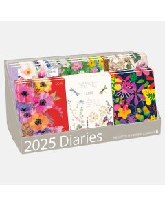 2025 A5 Week to View Padded Diaries Display Unit Assorted (Min Order Qty 18) 