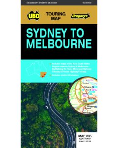 Map Sydney to Melbourne ÚBD/Gregory's   245 9th Ed (Min Order Qty: 2)