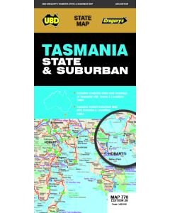 Map Tasmania State & Suburban #770 29th Edition  UBD/Gregory's  (Min Ord Qty 2)