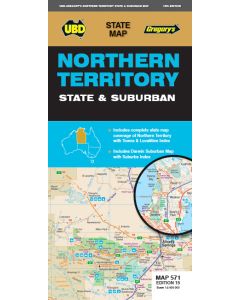 Map Northern Territory State & Suburban #571 15th Edition UBD/Gregory's (Min Ord Qty 2)