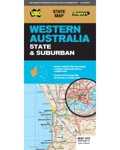 Map Western Australia State & Suburban #670 17th Edition UBD/Gregory's (Min Ord Qty 2)