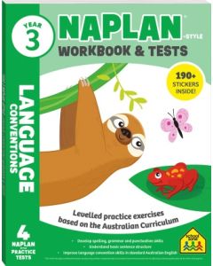 Year 3 NAPLAN style Language Conventions Workbook and Tests (Min Ord Qty 2)