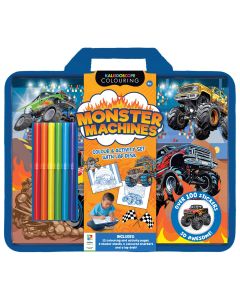 Monster Trucks Colouring Set with Lap Desk