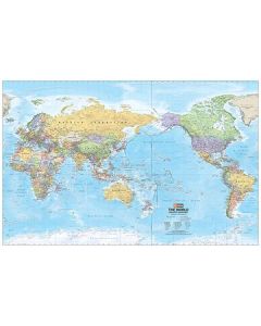 Hema World Political Rolled Map Laminated 1000x650mm (Min Order Qty 1)
