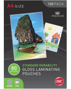 GBC Laminating Pouch A4 80 Micro Pack 100 (Min Order Qty 1)