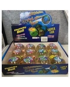 Light Up Bounce Balls Unicorns Display of 12 (Min Order Qty 1)