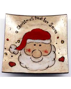 Glass Plate Christmas: Treats for Santa 15cm Square