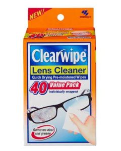 Clearwipe Lens Cleaner 40 Wipes Display of 6 (Min Order Qty 1 display)