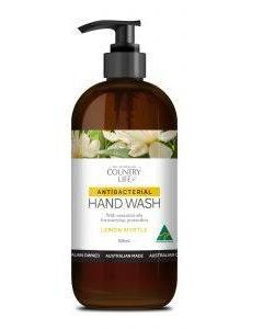 Country Life Antibacterial Hand Wash - Lemon Myrtle 500ml Pump (Min Ord Qty 2)