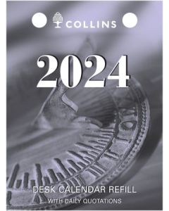 Collins 2024 Calendar Year Desk Calendar Refil - Top Hole Punch  
