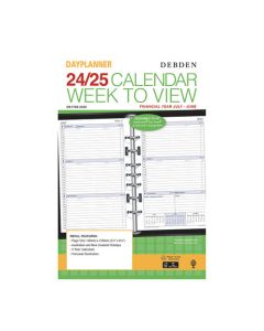 Collins Day planner Refill Desk Edition Week to View DK1760 (Order in Multiples of 5 Only) ***Available March 2024*** Special Order Item