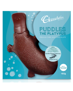 Chocolatier Novelty Puddles the Platypus 180g (Min Order Qty 2) ***AVailable 1st Week Feb 2024"