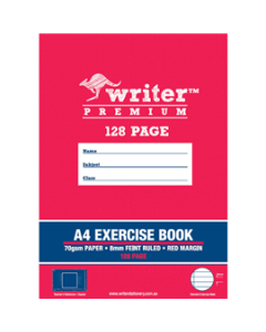 Writer Exercise Book A4 8mm 128 Page (Min Order Qty: 5)