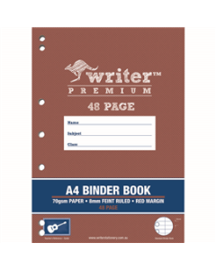 Writer Binder Book A4 8mm 48 Page (Min Order Qty: 5)