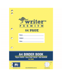 Writer Binder Book A4 8mm 64 Page (Min Order Qty: 5)
