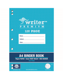 Writer Binder Book A4 8mm 128 Page (Min Ord Qty 5)